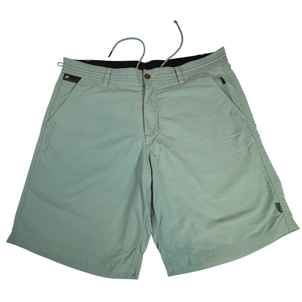 Howler Bros Horizon Hybrid Shorts Quick Dry Nylon Ripstop Green Men Sz 38